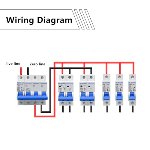 DC Miniature Circuit Breaker, 2P 25Amp 500V Breakers Electrical for Solar Panels Grid System Din Rail Mounting (25A)