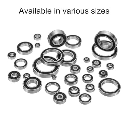 uxcell 10pcs 696-2RS Bearing 6x15x5mm, Chrome Steel, Miniature, ABEC3 - size: 696-2RS