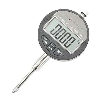Clockwise Tools Digital Indicator, DIGR-0105 0-1 Inch/25.4mm, Inch/Metric Conversion, Auto Off - style: DIGR-0105; 0-1"/25.4mm
