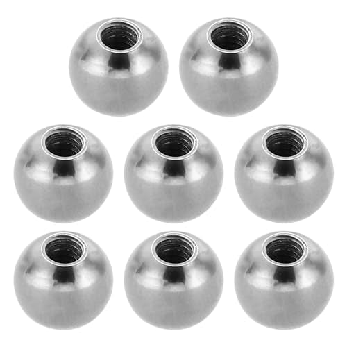 PATIKIL M4x10mm Ball Nuts Knob, 8 Pcs Female Thread 304 Stainless Steel Round Blind Hole Screw Cap Cover for Lighting Machinery DIY Decoration, Silver - size: M4x10mm