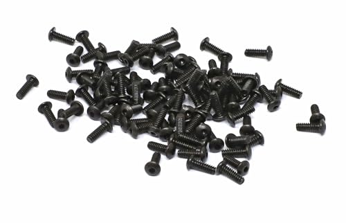 iexcell 100 Pcs #4-40 x 5/16" Alloy Steel 10.9 Grade Hex Socket Button Head Cap Screws Bolts Kit, Black Oxide Finish - size: #4-40 x 5/16"