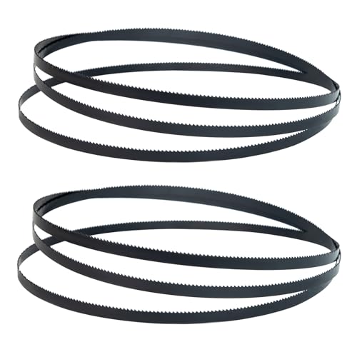 59-1/2 Inch x 1/4 Inch x 14 TPI Bandsaw Blades High Carbon Steel for Sears Craftsman,Wen 3959,Ryobi,Skil and Delta 9" bandsaw - 0. 014 Inch Thick 2 Pack Black - size: 59-1/2" x 1/4" x0. 014” 14 TPI