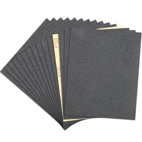 15 PCS Wet Dry Sandpaper 100 Grit Sheets for Polishing & Finishing - color: 100G, size: 9x11 Inch