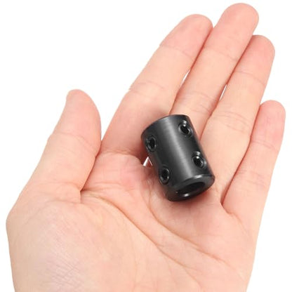 uxcell Shaft Coupling, 3/8" Bore 3/4" OD 1" Length Black Oxide Plated ASTM1045 Steel Rigid Coupling for 3D Printers Motor Wheel(4 Set Screws) - size: 3/8" Bore 3/4" OD 1" Length