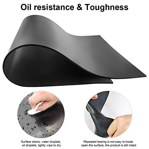 DGSL Neoprene Rubber Strip, 12" W x 1/8" T x 10' L Solid Rubber Roll - color: No Adhesive, size: 12" Wide x 1/8" Thick x 10' Long