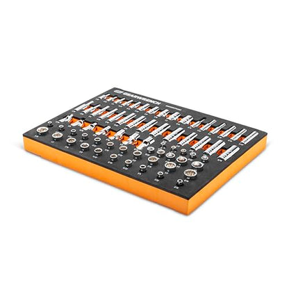GEARWRENCH 68 Piece 1/4” Drive Master SAE Socket Set | GWMSSKT14SAE - style: 1/4" Chrome Sockets