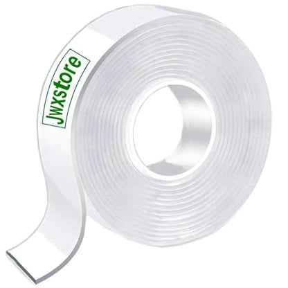 Jwxstore Heavy Duty Invisible Bond Nano Double Sided Mounting Tape, 16.5FT - size: 0.79 Inch x 196 Inch