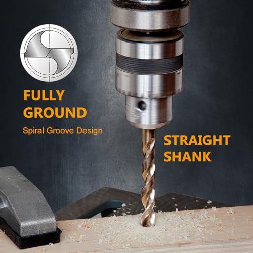 POWERTEC 3/16" Cobalt Drill Bits - 24 Pack - 3-1/2" Length - M35 HSS Jobber Length Twist Bits with 135° Tip for Drilling Wood, Metal, Stainless Steel, Nickel Alloy, Cast Iron & Plastic (QDB2015-P2) - style: 24PK 3/16" Cobalt Drill Bit (3-1/2" L)