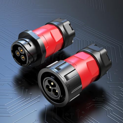 CNLINKO YM-20 3 PIN Industrial Waterproof Connector,IP68 Circular Connector,PBT Plastic Shell Quick Plug Aviation Connector M20 Male Plug and Female Plug - size: 3-Pin, style: Solder-Assembly