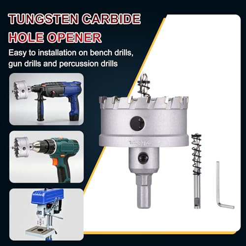 Tungsten Carbide Tipped Hole Saw 2-1/2 Inch 63mm Hole Cutter - size: 2-1/2 Inch (63mm)