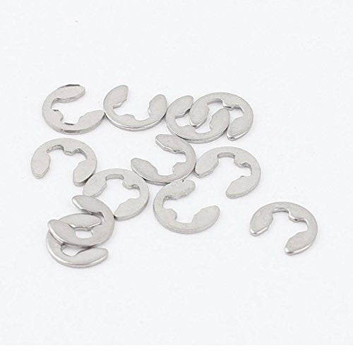 uxcell Fastener External Retaining Snap Ring E-Clip Circlip 3mm 10pcs