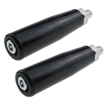 Thread Hand Crank Wheel with Handle Grip - Heavy Duty Rotary Handles for Lathe, Trailer Jack, Workshop Tools - Includes Mounting Nuts 2-Pack
