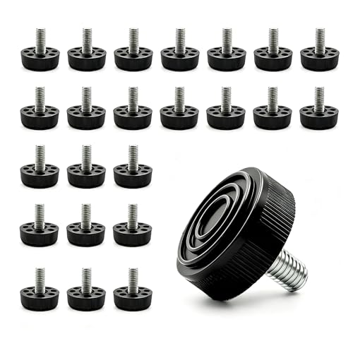 24PCS M8 Stainless Steel Adjustable Furniture Levelers, Screw-in Leveling Feet for Furniture Legs, Tables, Chairs, Cabinets & Patio Furniture - size: M8