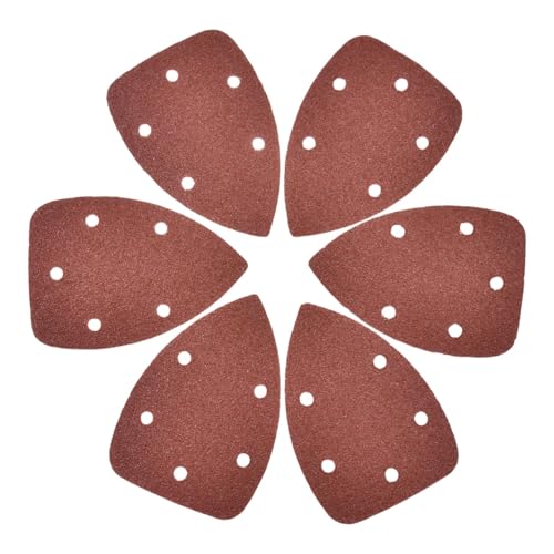 50 Pcs Mouse Detail Sanders Sandpaper Sanders Pads 40 80 120 180 240 Grits Mouse Sander Paper 5 Holes Triangular Sanding Sheets Abrasive Paper for Sanding Machine - style: 5 Hole
