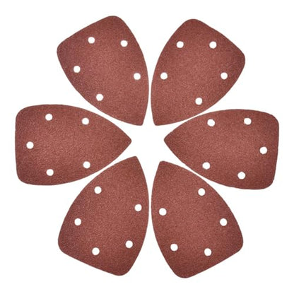 50 Pcs Mouse Detail Sanders Sandpaper Sanders Pads 40 80 120 180 240 Grits Mouse Sander Paper 5 Holes Triangular Sanding Sheets Abrasive Paper for Sanding Machine - style: 5 Hole