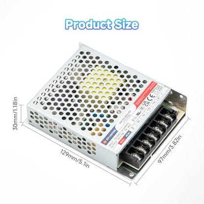 BTF-LIGHTING Power Supply DC5V 90W UL Recognized Component for LED Strip - size: 5V90W