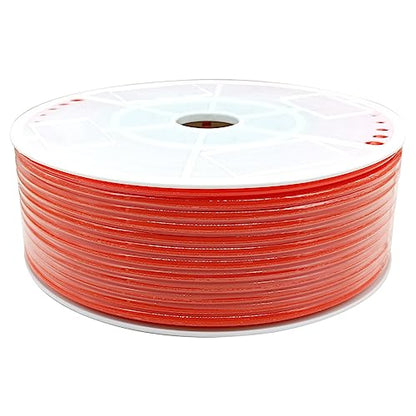 Pneumatic 1/2" OD Tubing 235Ft PU Air Tube Hose Pipe for Air Line or Water Transfer (Orange)
