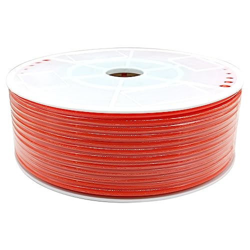 Pneumatic 1/2" OD Tubing 235Ft PU Air Tube Hose Pipe for Air Line or Water Transfer (Orange)
