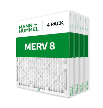 MANN+HUMMEL 16x20x2 MERV 8 Pleated 2" AC Furnace Air Filter. 4 Pack - style: 16 x 20 x 2