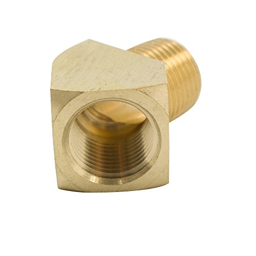 45 Degree Street Elbow 3/8" NPT Male x 3/8" NPT Female Brass Pipe Fitting (Pack of 2) - size: 3/8" NPT Female x 3/8" NPT Male