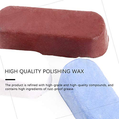 Swpeet 8-Pc Polishing Compound Kit, Including White Diamond, Red Rouge, Black Emery, Brown Tripoli, All Purpose Blue & Green Compounds for Buffing Polishing
