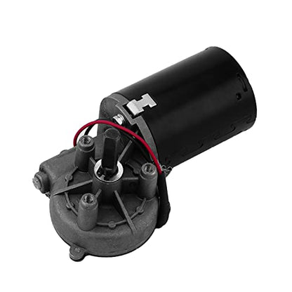 Fielect DC 24V 100RPM Reversible Worm Geared Motor High Torque Electric Gear Motor Turbine Worm Gear Box Reduction Motor, Right Shaft GW6280 - size: 24V 100RPM