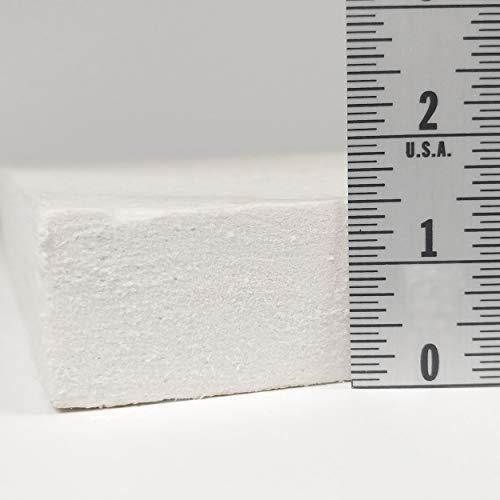 Ceramic Fiber Board Insulation, 2300F-Rated, 36" x 24" x 1 1/2", Pack of 1, for Boiler, Stove, Forge, Kiln, Baffle Board, 1062 - size: 1-1/2" x 36" x 24"