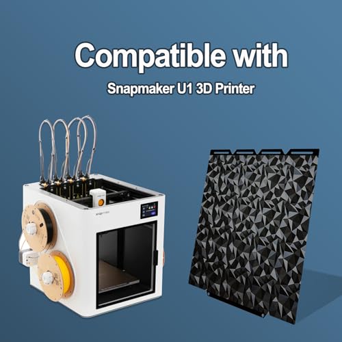 Double-Sided PET+PEO Build Plate for Snapmaker U1 – 270×270mm Smooth Diamond PEO+Carbon Fiber PET Flexible Spring Steel Printing Platform, Strong Adhesion & Easy Release - size: 270x270mm