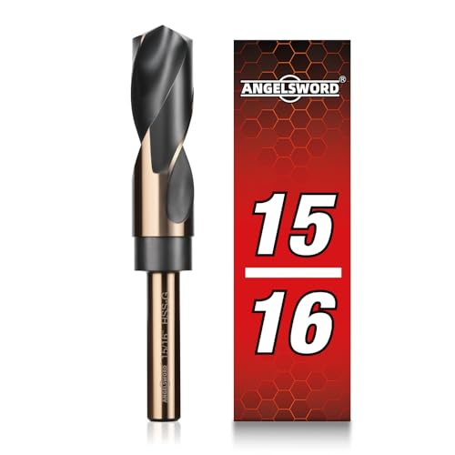ANGELSWORD 15/16" Reduced Shank Drill Bit for Hard Wood, Mild Steel, Metal - size: C. 15/16 inch