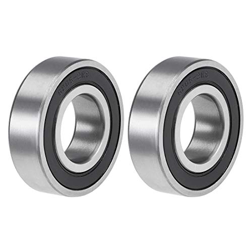 uxcell 6205-2RS Deep Groove Ball Bearings 25mm x 52mm x 15mm Double Sealed Chrome Steel Z2 2pcs - size: 25x52x15mm