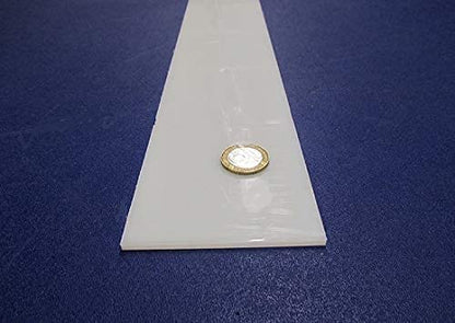 White HDPE (High Density Polyethylene) Rectangular Bar .125" (1/8") x 3.00" (3") x 48" 2 pcs