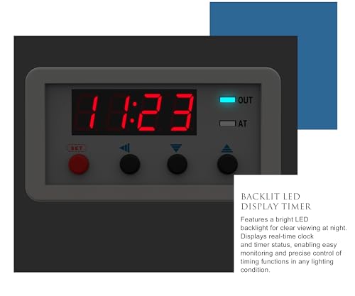 Blütezeit Smart Timer Relay – Programmable DC 5–30V Time Delay Module with LED Display, 0–9999 Cycles for Automatic Sliding & Swing Gate Openers