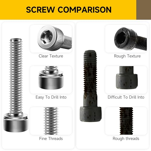Mywish (100Sets) M3 Screw Kit, M3 x 25mm Socket Head Cap Screws Bolts, 304 Stainless Steel Allen Socket Hex Drive Bolts, Bright Finish M3 Screws with Nuts and Washers & Hex Spanner - size: M3 x 25mm