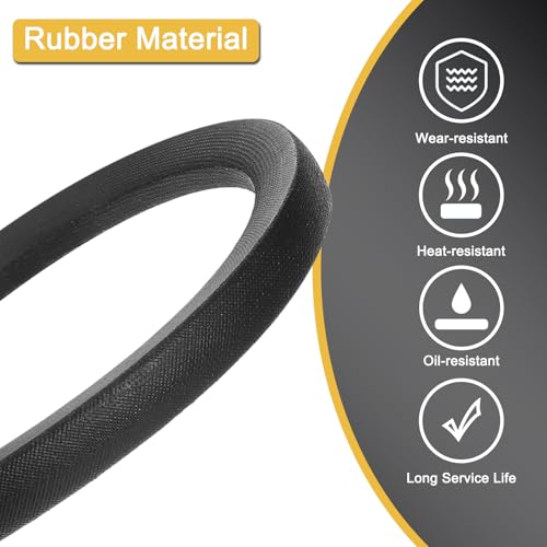 uxcell 5V750 V-Belt, Classic Wrapped Rubber V-Belt 75" Outside Circumference x 0.62" Width x 0.53" Height for Industrial Machinery Equipment, Black - size: 5V750
