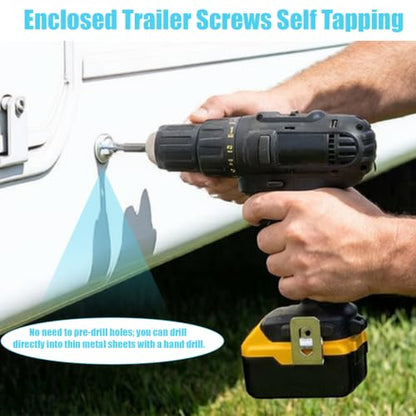 Enclosed Trailer Screws Self Tapping Silver 100 Pack #10 x 3/4 Inch - color: Silver, size: #10 x 3/4 Inch
