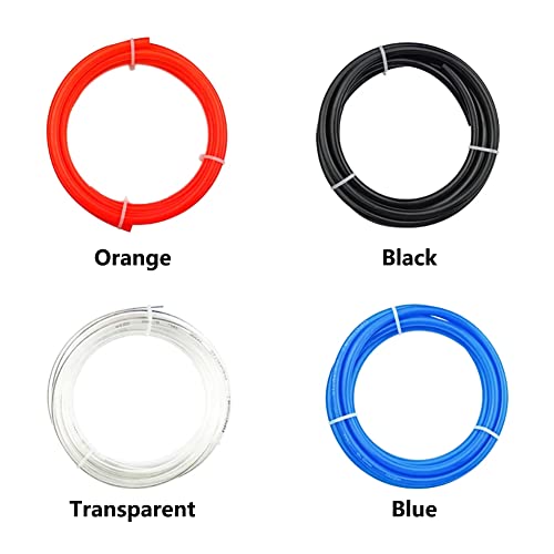 Pneumatic Tubing 1/4" Tube OD, 32.8 Feet Black PU Air Hose - color: Black, size: 1/4" OD - 32.8 Feet