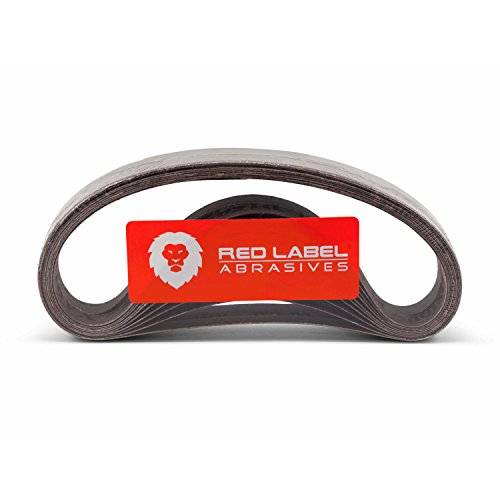 Red Label Abrasives 1/2 X 24 Inch 120 Grit Aluminum Oxide Air File Sanding Belts, 20 Pack - size: 120 Grit