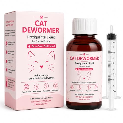 Tapeworm Dewormer for Cats, Supports Removal of Common Intestinal Worms for Roundworms & Hookworms