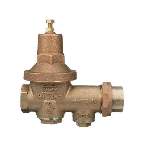 Zurn Wilkins 114-600XLHR 1-1/4" 600XL Pressure Reducing Valve with spring range from 10 PSI to 125 PSI, factory set at 50 PSI - size: 1.25 Inch