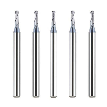 SpeTool 5Pc/Pack 1/16" Cutter Spiral End Mill 1/8" Shank for CNC Machine Milling Toos Router Bits - size: D1/16"
