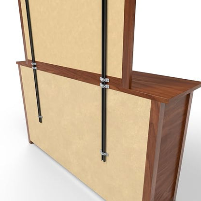 USA Made | Heavy-Duty Mirror Support Brackets | Adjustable 60" Mounting System | Securely Attach Mirrors to Dressers & Furniture | Reinforced Stability & Safety