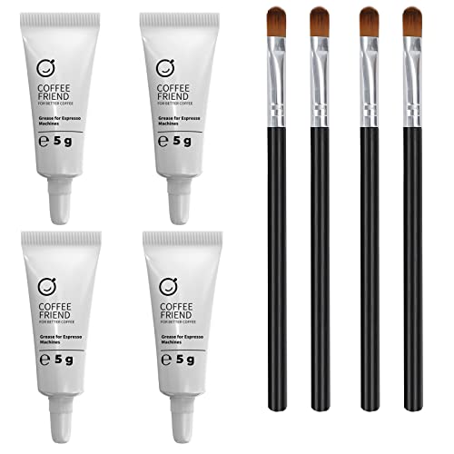 Espresso Machine Grease, Silicone Grease-Coffee machine lubricant 5g Tube fit all Sa eco, Ph illips and Gag gia Expresso Machines, Maintenance Kit for the Care and Maintenance (White4PC) - color: White 4PC
