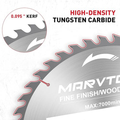 10-Inch 40-Tooth Woodworking Saw Blade, Max 7000 RPM, Fine Finish Wood Crosscutting, Tungsten Carbide Tooth with 5/8 Inch Arbor for Miter Saws & Table Saws (Red) - color: 10" 40T Red
