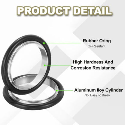 KF16 Flange Centering Ring (Aluminum Cylinder: 16mmID,17mmOD) 6Pcs - size: KF16