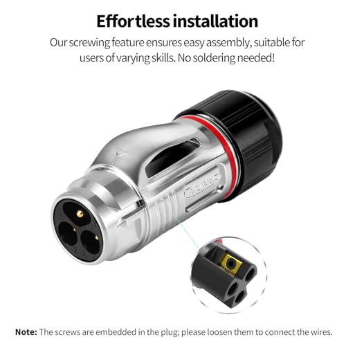CNLINKO BD-20 3 Pin IP68 Waterproof Connector Circular Aviation Plug Metal - size: 3-Pin, style: BD20