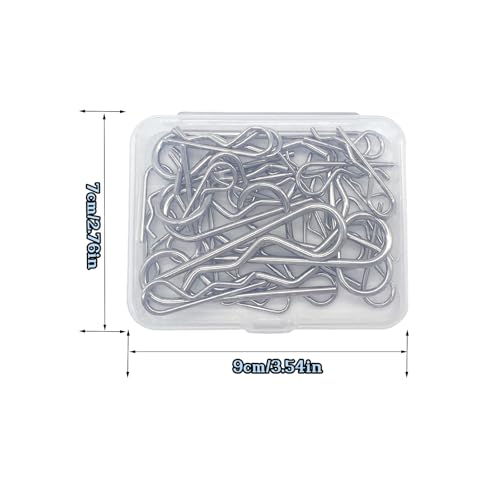 36pcs Cotter Pins, Cotter Pin Assortment Kit, Spring Fasteners Hitch Pin for Trailer Locking, Trailer Clamps, Lawn Mowers, Trucks, Mechanics, Heavy Duty R Clips Hardware Pins, 6 Sizes(M1.2-M3) - size: 6 Sizes(M1.2-M3)-36PCS