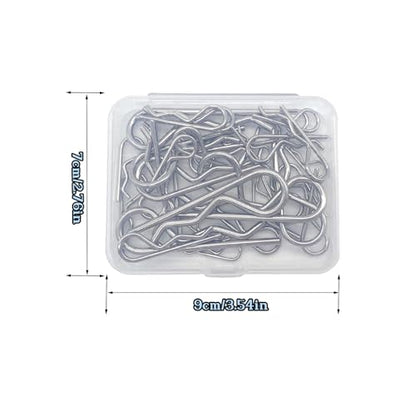 36pcs Cotter Pins, Cotter Pin Assortment Kit, Spring Fasteners Hitch Pin for Trailer Locking, Trailer Clamps, Lawn Mowers, Trucks, Mechanics, Heavy Duty R Clips Hardware Pins, 6 Sizes(M1.2-M3) - size: 6 Sizes(M1.2-M3)-36PCS