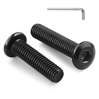 20Pcs 1/4-20 Bolt, 1/4-20 x 1-1/4" Flat Head Hex Socket Cap Screws, 304 Stainless Steel 18-8 Furniture Bolts, Black Zinc Finish, Full Thread (with Hex Spanner) - size: 1/4x1-1/4