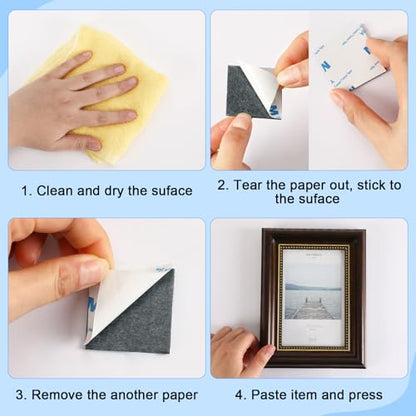 UPINS 120 Pack Double Sided Foam Tape Square Self-Adhesive Foam Tape Black Strong Tape Pads for DIY Art Crafts Supplies
