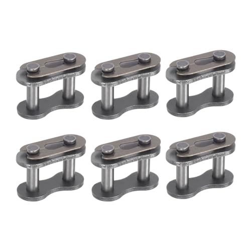 uxcell 6Pcs #80 Chain Master Connector Link Roller, 1" Pitch Carbon Steel, Standard Connecting Split Links for 16A Chain - size: #80